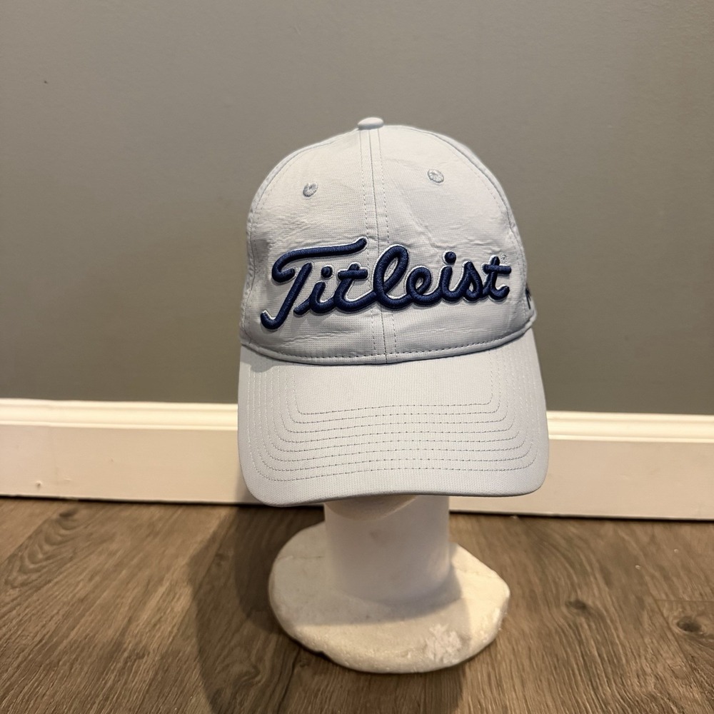 FootJoy FJ Titleist Pro V1 Gray Golf Hat Vented Strapback Adjustable Blue